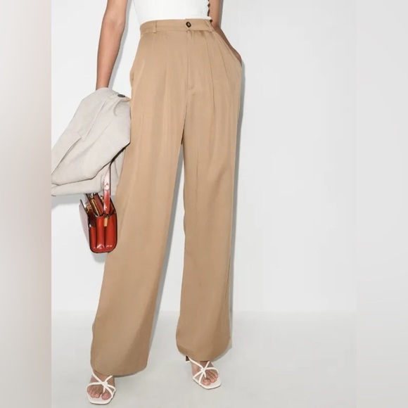 NEW Reformation Mason High Waisted Trouser 12 - Picture 1 of 4